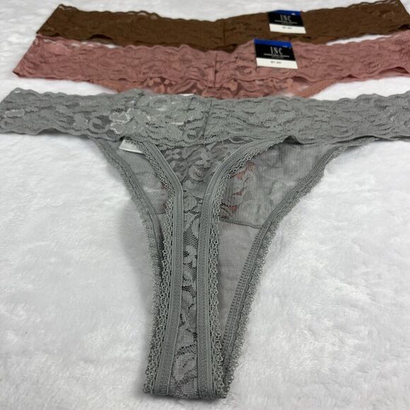 INC International Concepts Lot of 3 Lace Thong Panties Underwear Size XL NWT - Picture 4 of 6